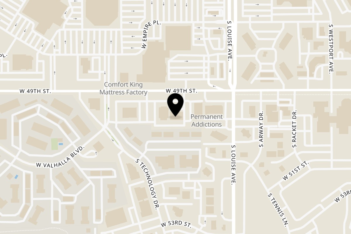 Map showing the location of Invictus Pizza Kitchen on 3901 W 49th St Unit 103 in Sioux Falls